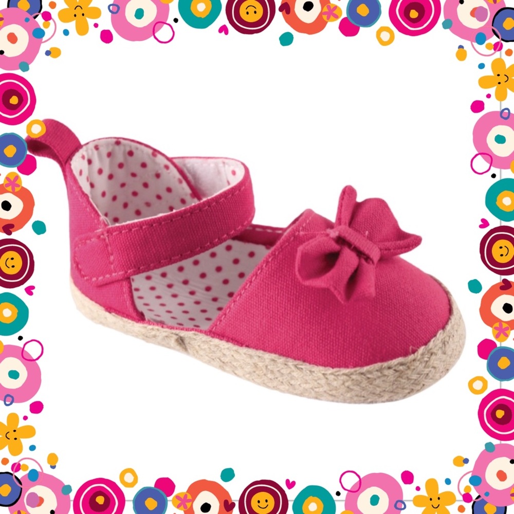 💕New💕6-12M💕Pink Baby Bow Shoes💕
